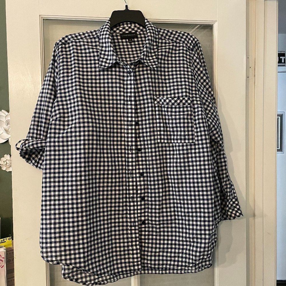 Like New~Lane Bryant  Gingham Top